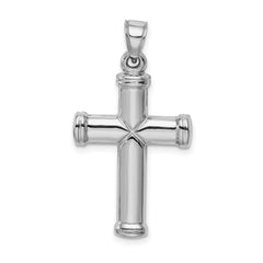 Sterling Silver Reversible 3D Cross Pendant with Rhodium Plating Sophia Jewelers
