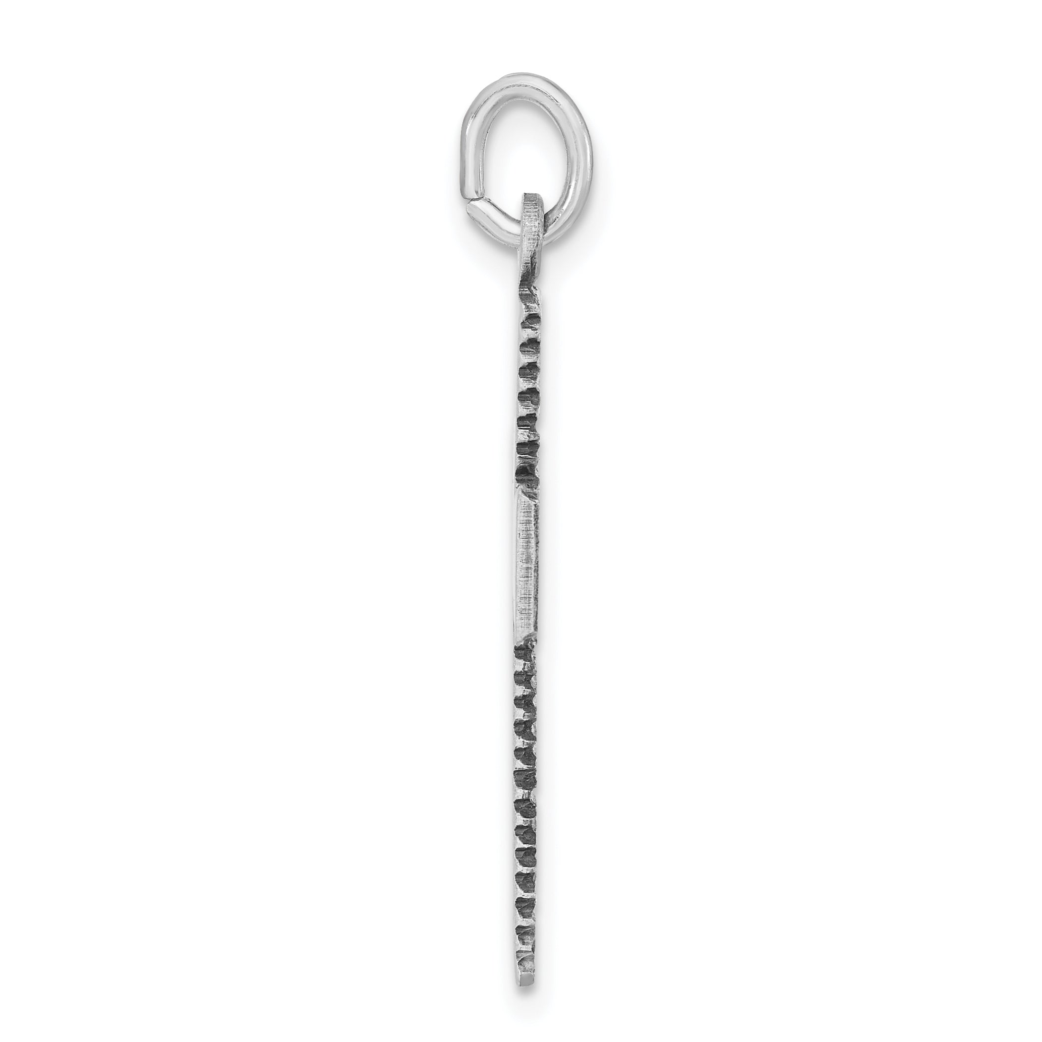 Sterling Silver 925 Antiqued Cross Pendant with Textured Unisex Design Secondary image