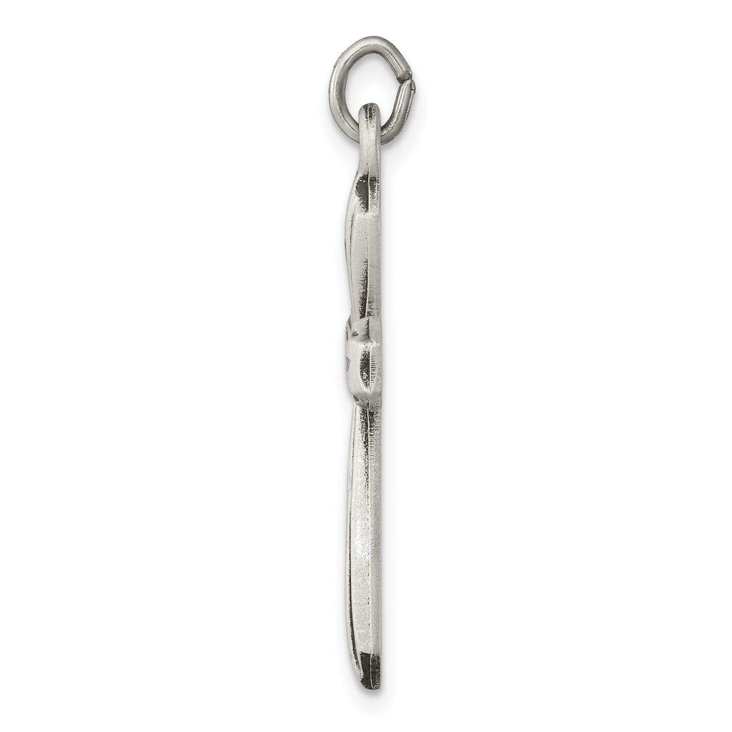 Sterling Silver 925 Cross Pendant with Polished Antique Finish
