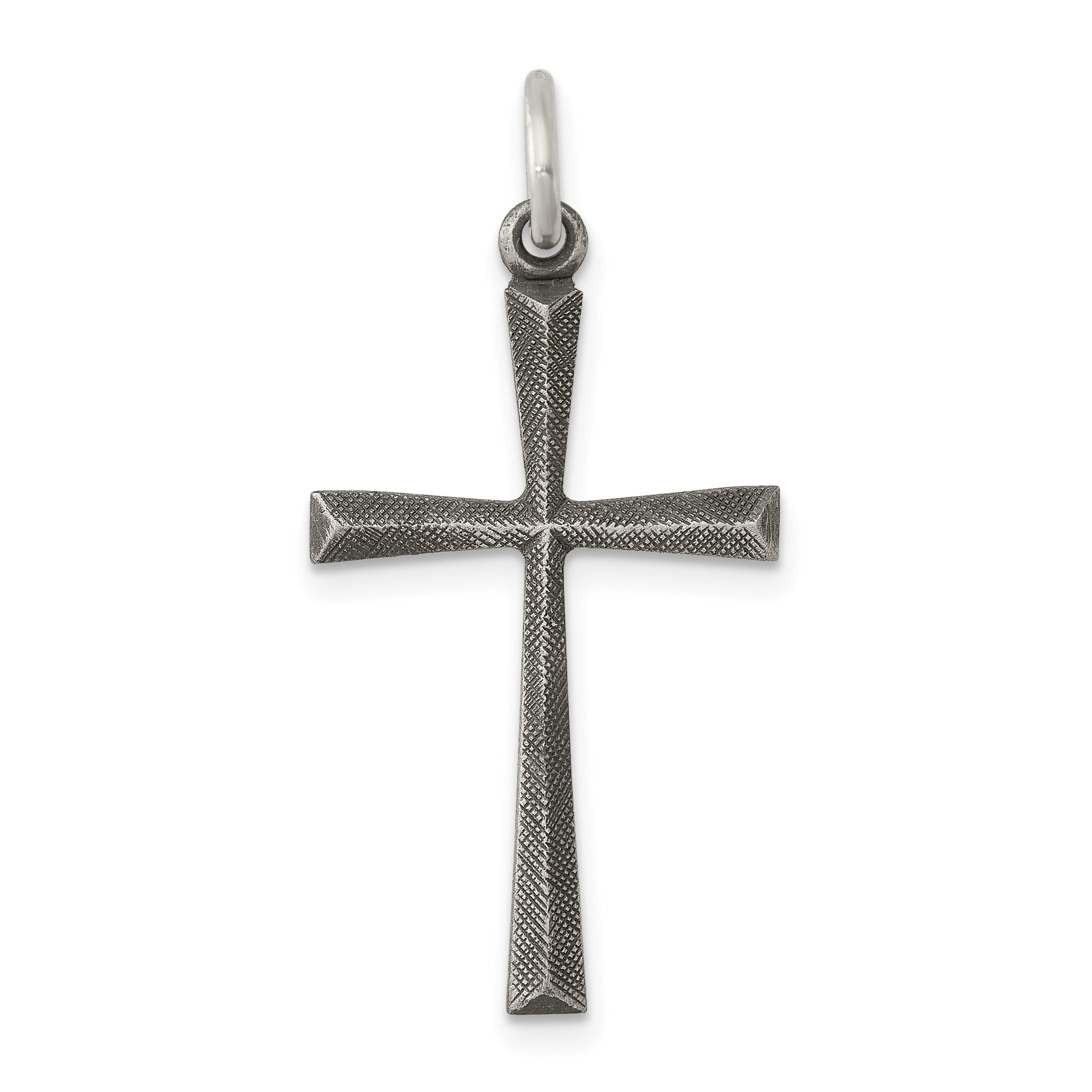 Sterling Silver Antiqued Cross Charm Main image