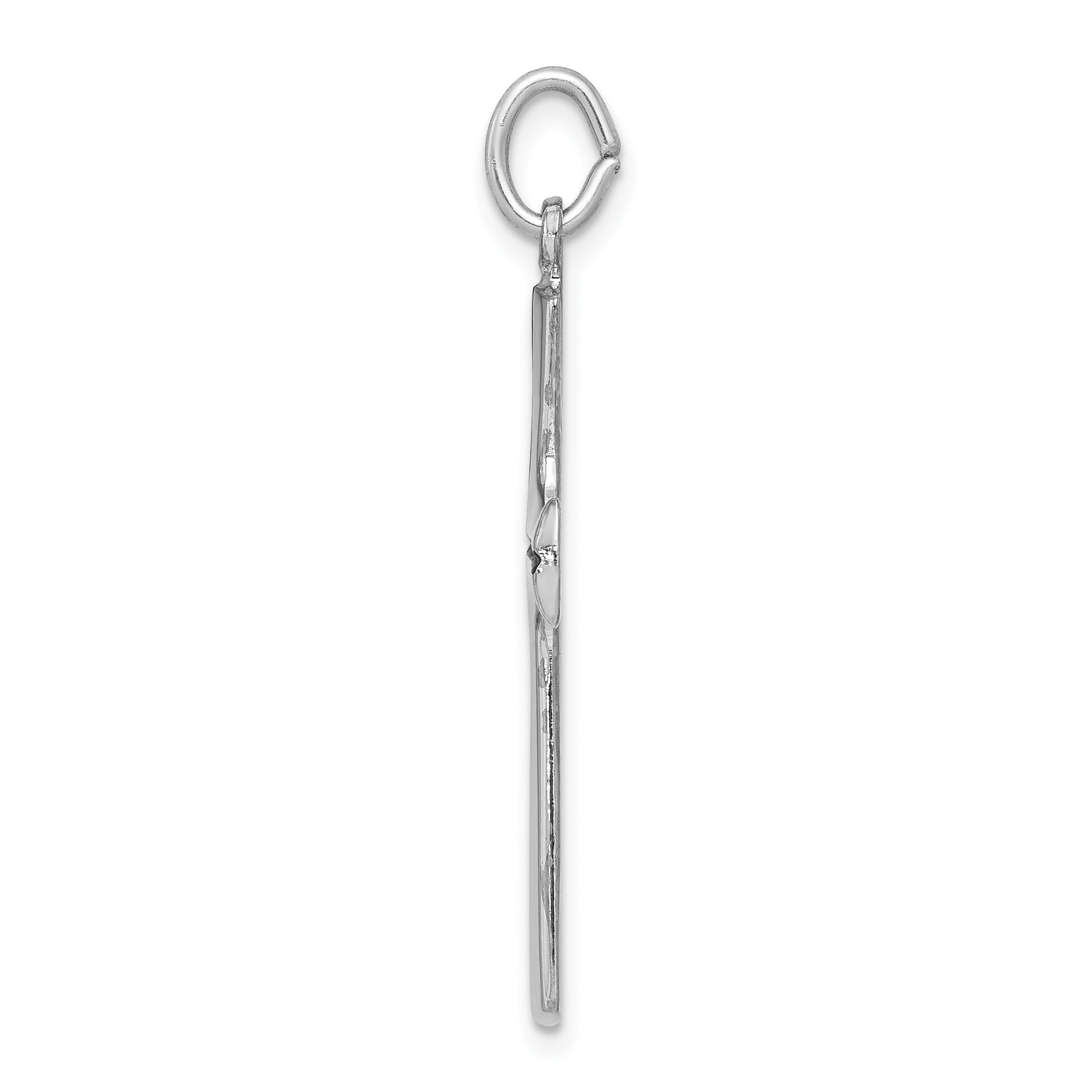 Sophia Jewelers Sterling Silver Enamel Cross Pendant Rhodium Polished Finish Secondary image