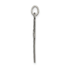 Sterling Silver 925 Antiqued Cross Charm for Timeless Elegance