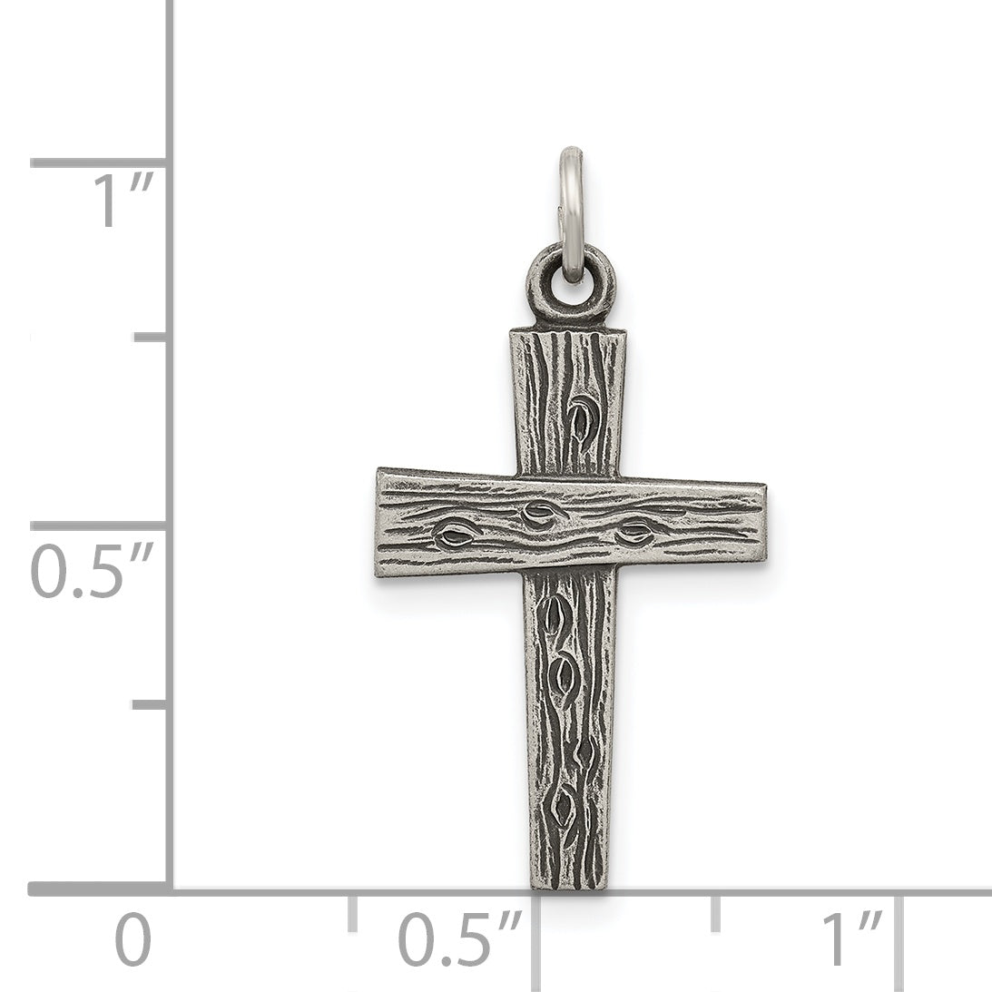 Sterling Silver 925 Antiqued Cross Charm for Timeless Elegance