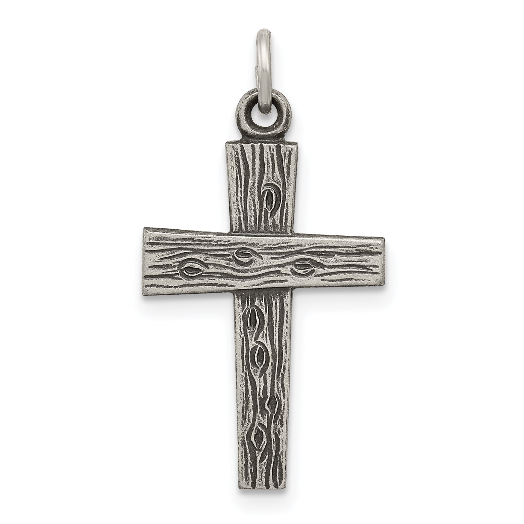 Sterling Silver Antiqued Cross Charm Main image