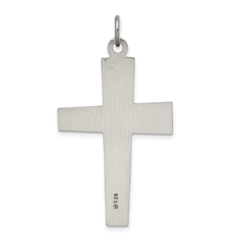 Sterling Silver 925 Antiqued Cross Pendant with Solid Die Struck Design