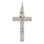 Sterling Silver Antiqued Rosary Cross Pendant
