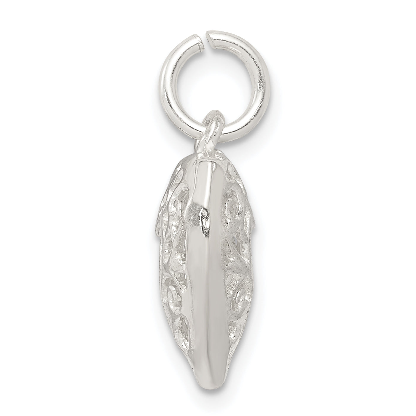 Sterling Silver 925 Filigree Heart Charm with Polished Anti-Tarnish Finish Secondary image