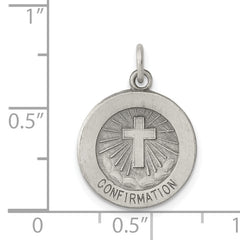 Sterling Silver Antiqued Confirmation Medal