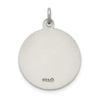 Sterling Silver 925 Confirmation Medal with Antiqued Vintage Charm