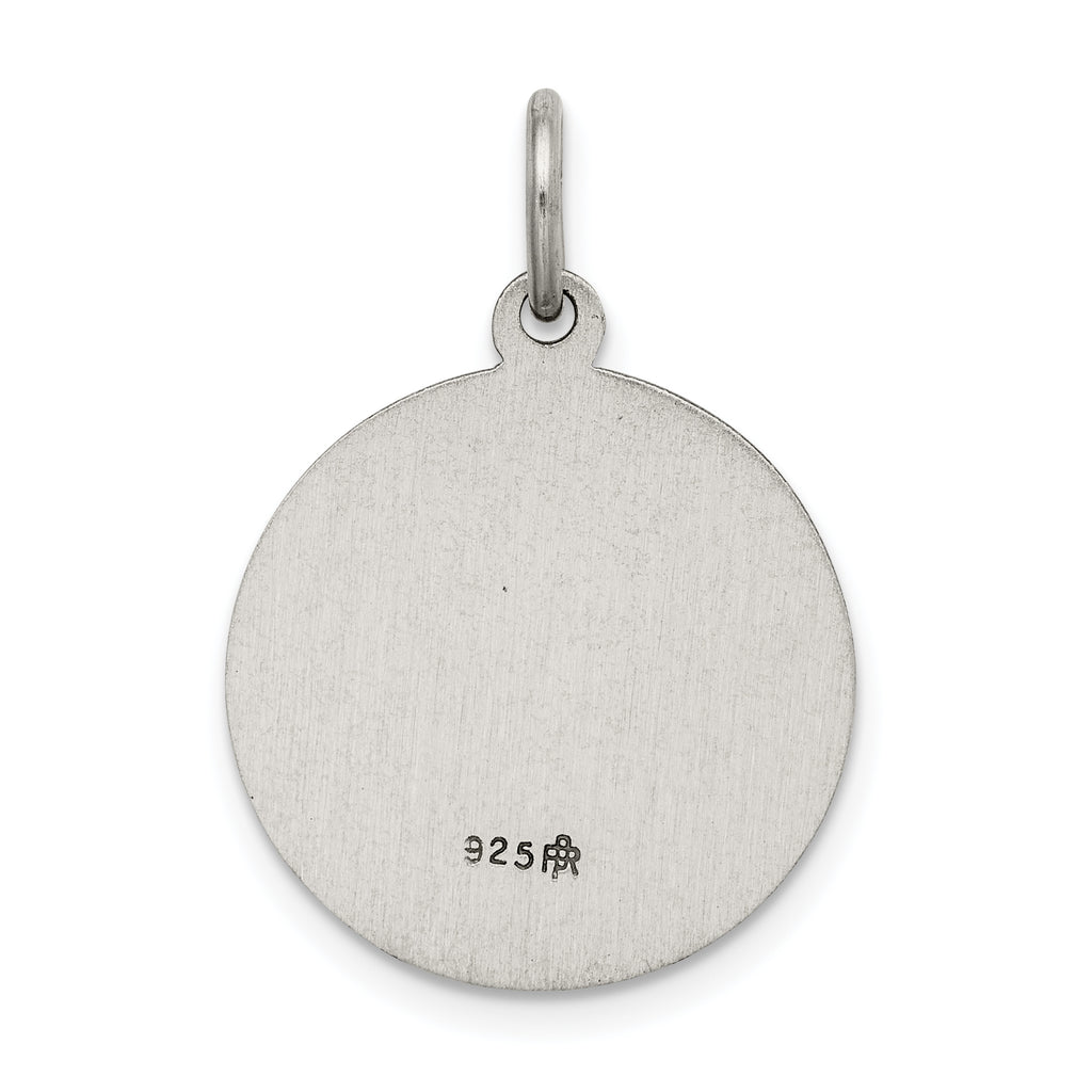 Sterling Silver 925 Antiqued Holy Spirit Pendant Vintage Charm