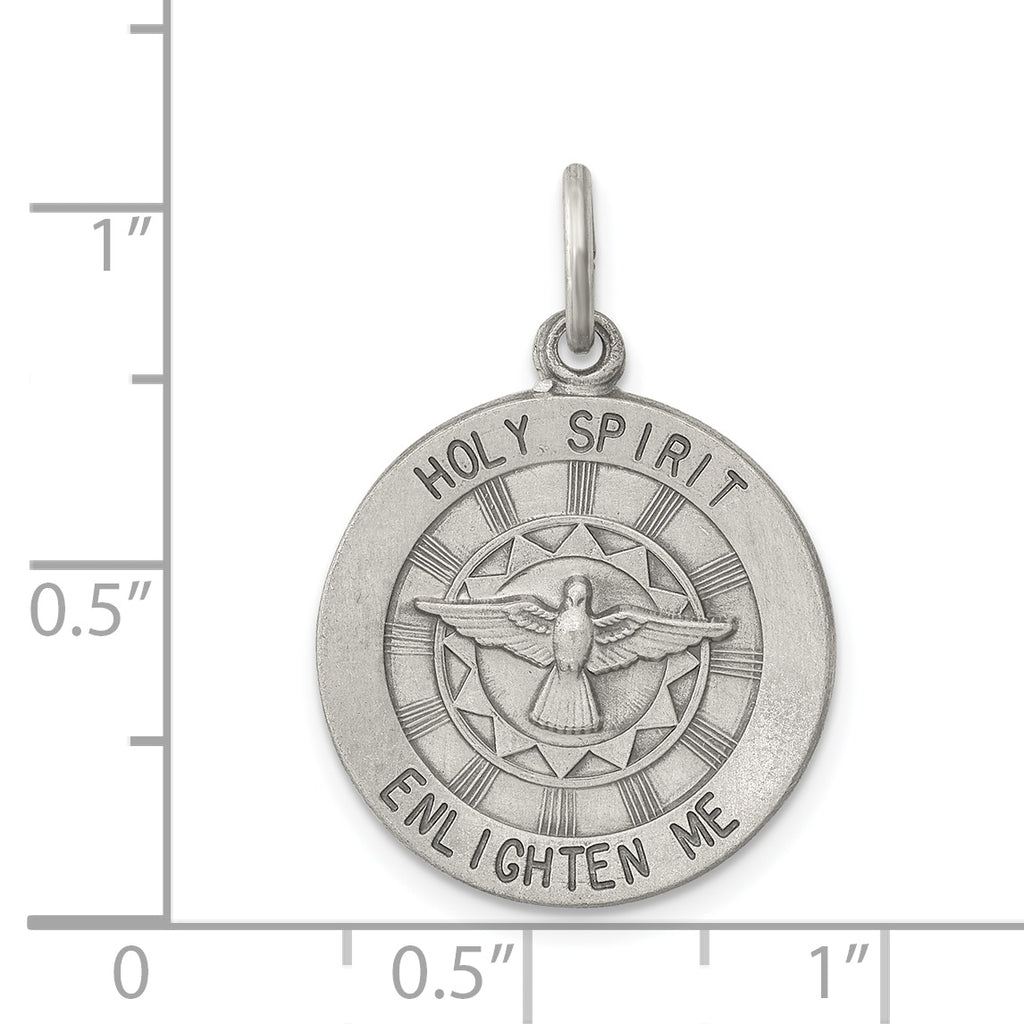 Sterling Silver 925 Antiqued Holy Spirit Pendant Vintage Charm