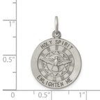 Sterling Silver 925 Antiqued Holy Spirit Pendant Vintage Charm