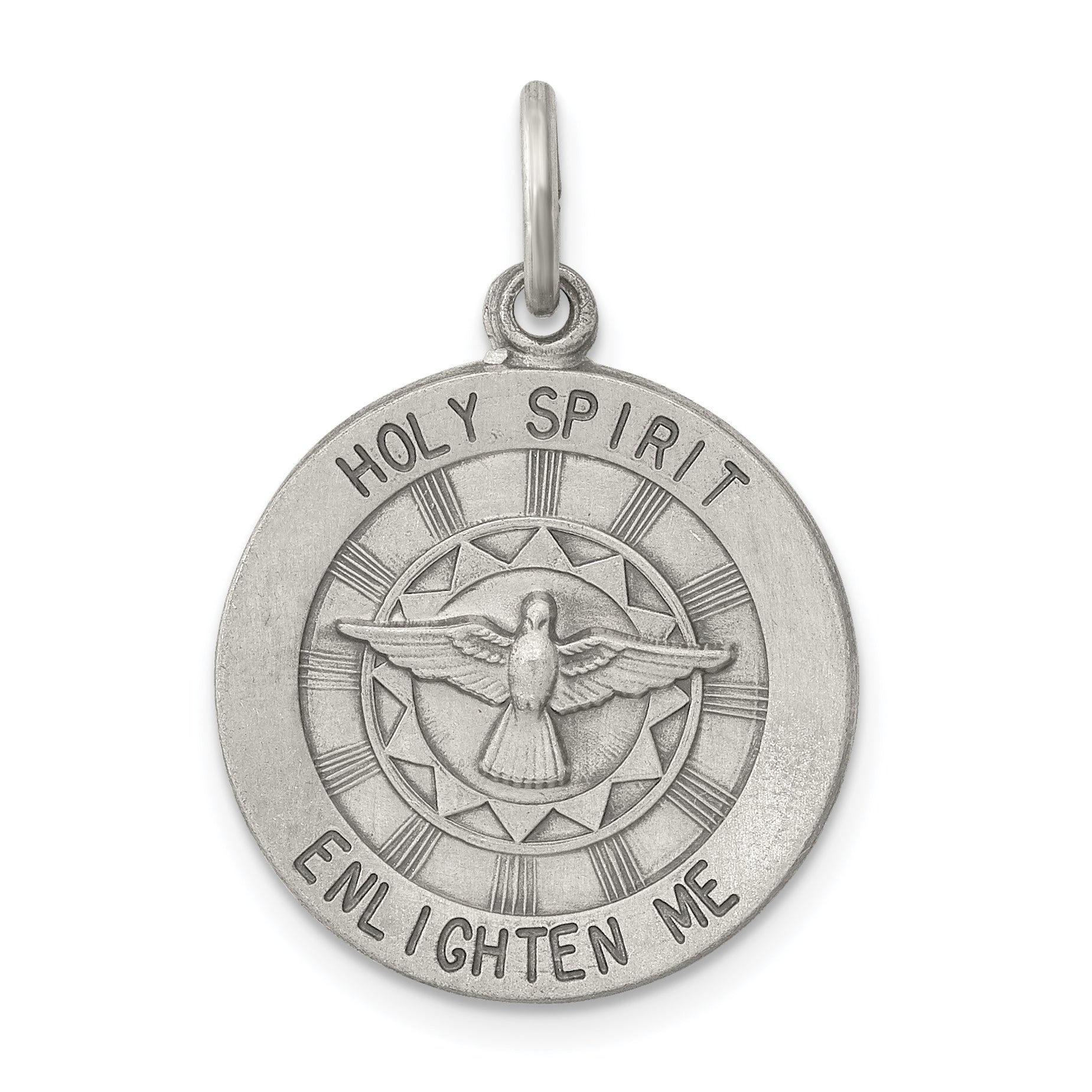 Sterling Silver Antiqued Holy Spirit Medal Main image