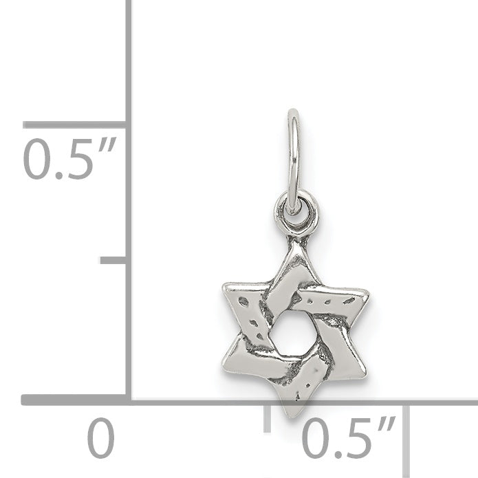 Sophia Jewelers Sterling Silver Star of David Charm Polished Finish