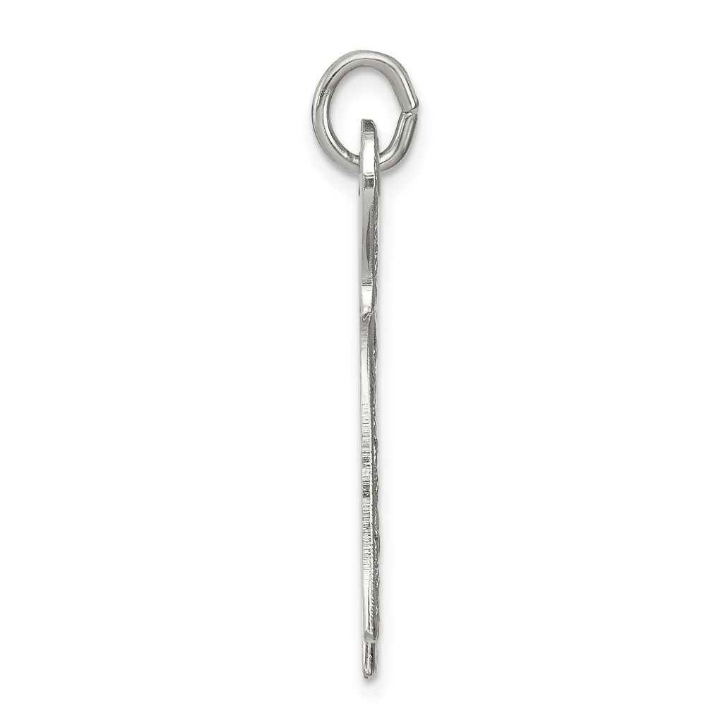 Sterling Silver 925 Chai Pendant with Polished Palladium Finish