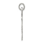 Sterling Silver 925 Chai Pendant with Polished Palladium Finish