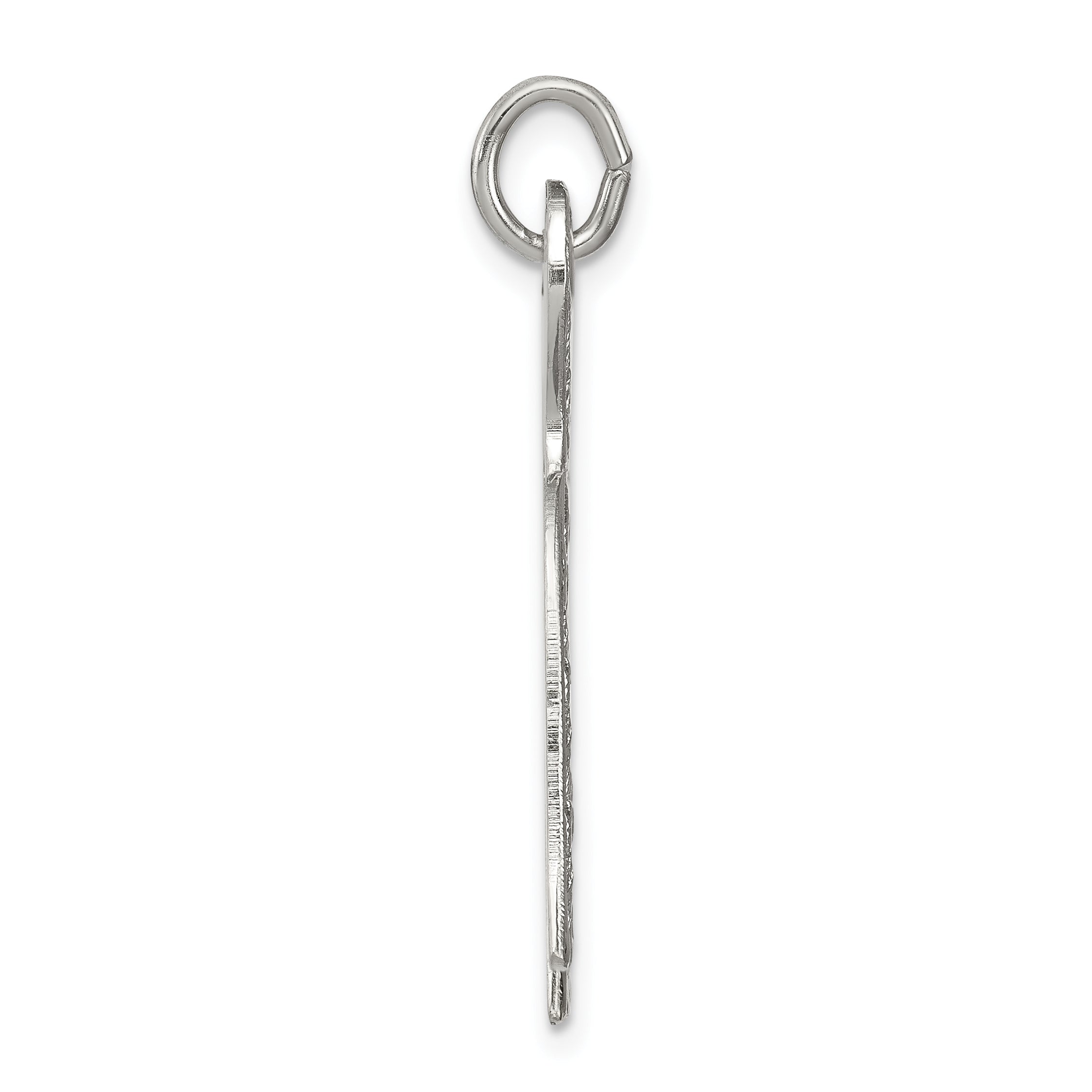 Sterling Silver 925 Chai Pendant with Polished Palladium Finish