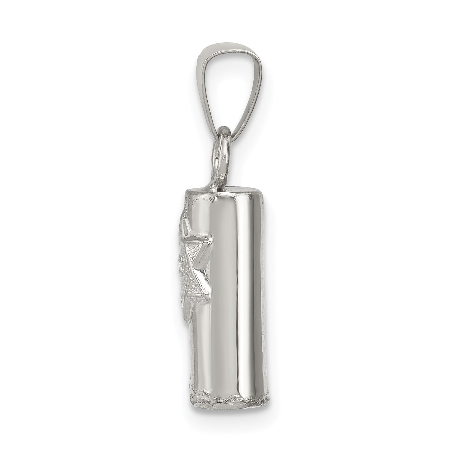 Sterling Silver Mezuzah Pendant with Polished Palladium-Plated Finish Secondary image