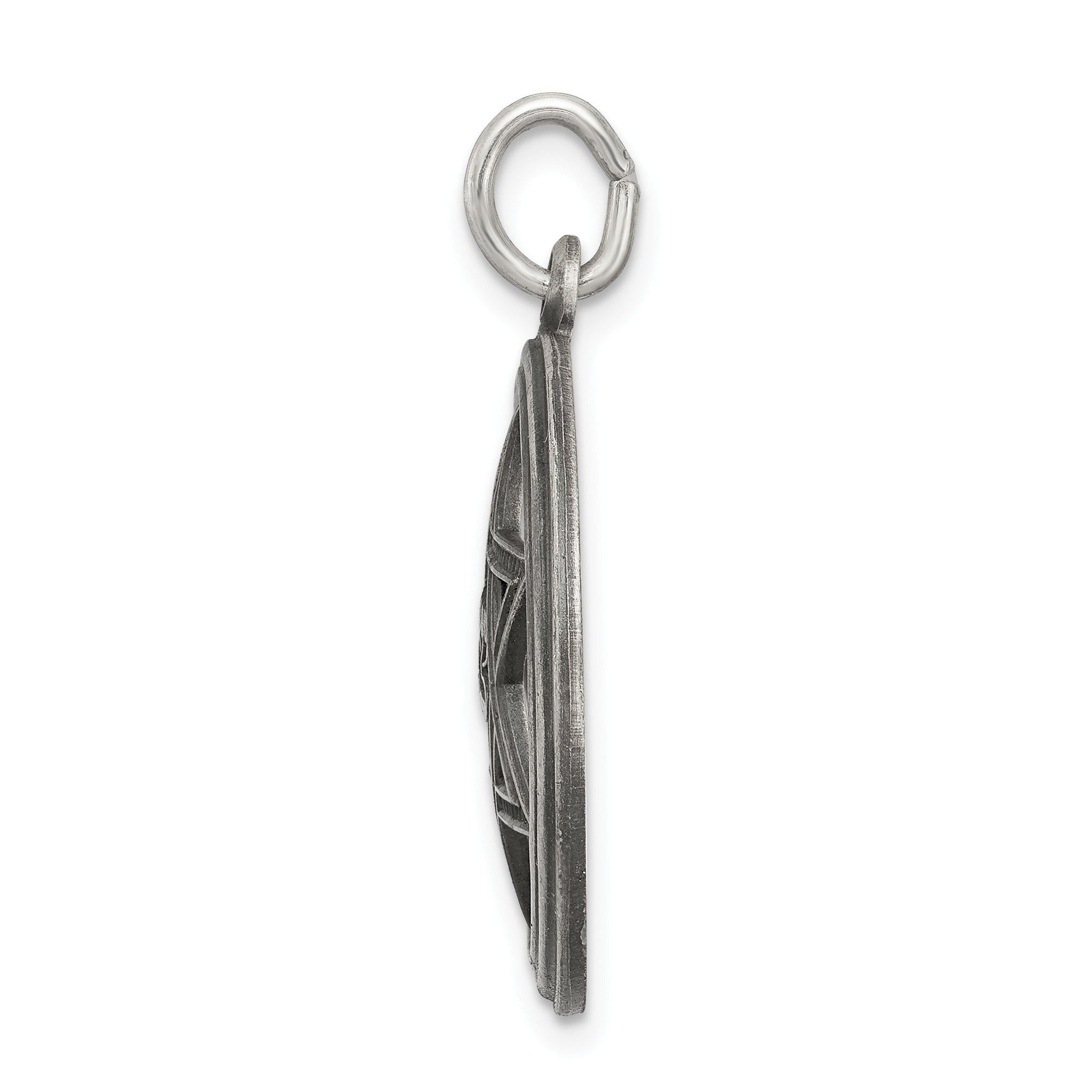 Sterling Silver Antiqued Star of David Charm by Sophia Jewelers