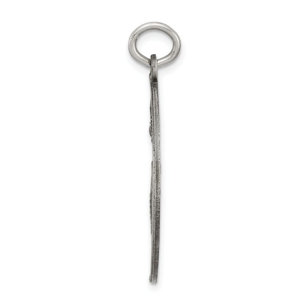 Antiqued 925 Sterling Silver Mizpah Charm Pendant Vintage Inspired