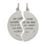 Antiqued 925 Sterling Silver Mizpah Charm Pendant Vintage Inspired