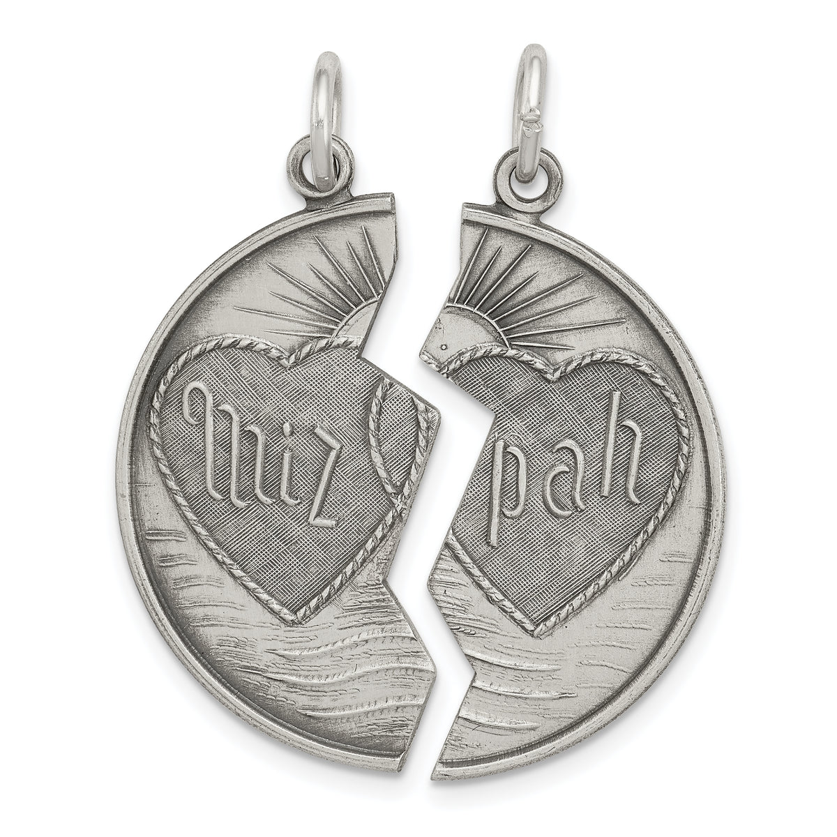 Sterling Silver Antiqued Mizpah Charm