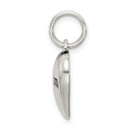 Sterling Silver 925 Heart Pendant with Polished Vintage Design