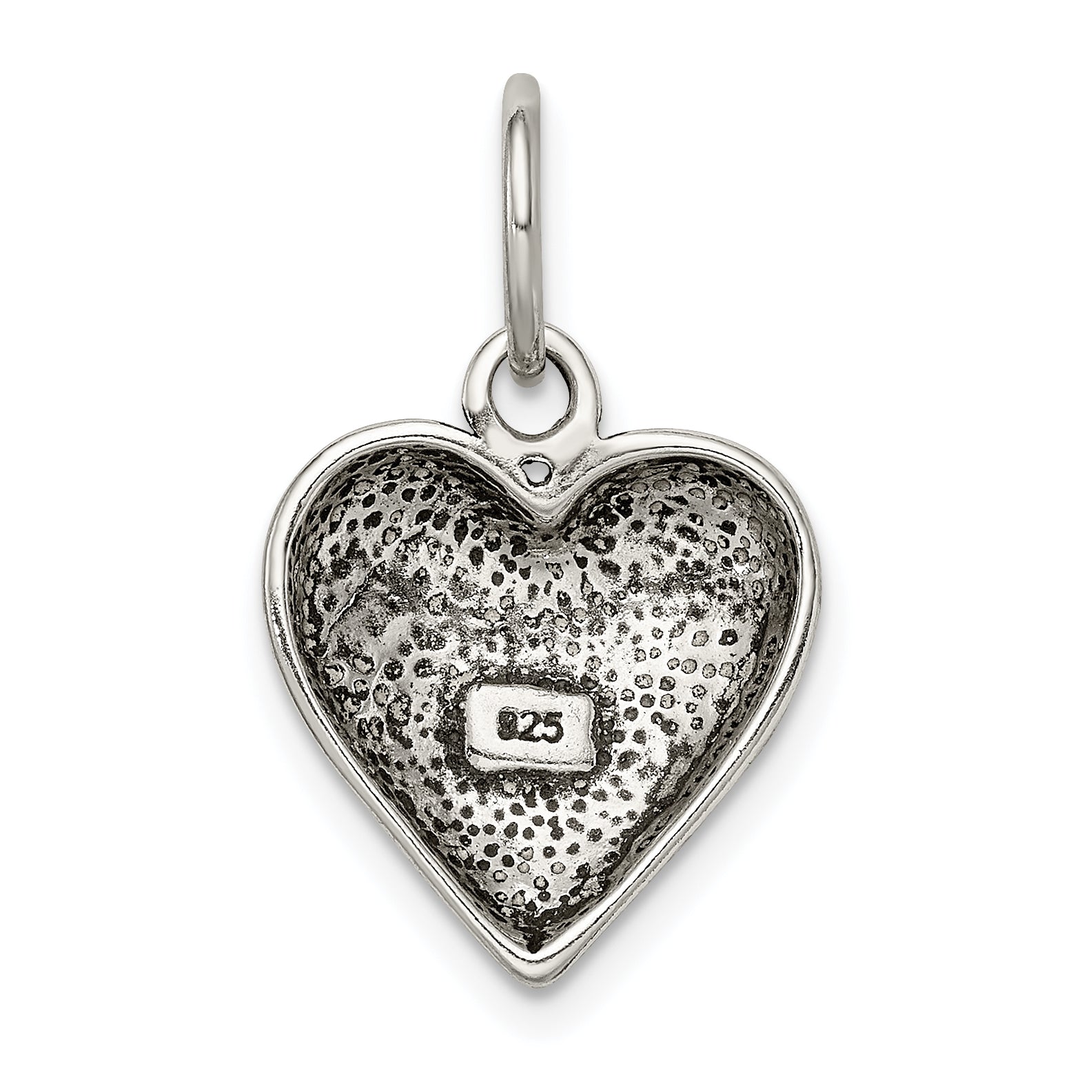 Sterling Silver Men's Believe Pendant with Polished Antique Finish
