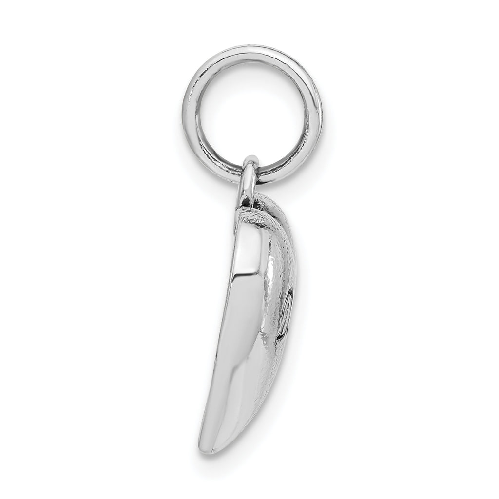 Sterling Silver 925 Heart Pendant with Polished Antiqued Finish