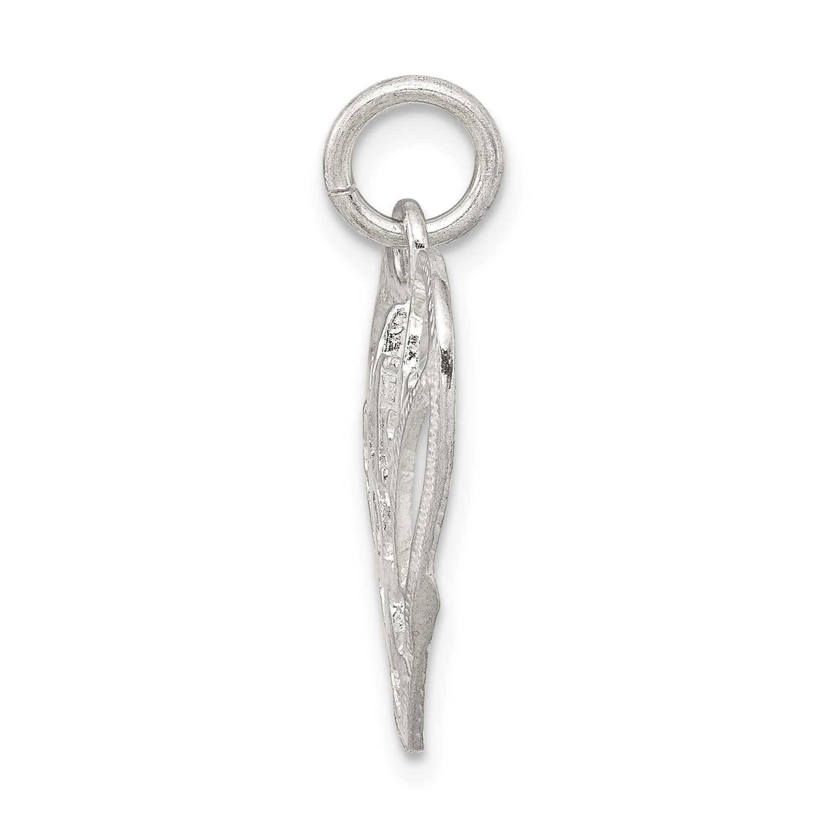 Sterling Silver Polished Heart Pendant with Anti-Tarnish Finish