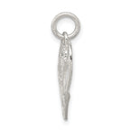 Sterling Silver Polished Heart Pendant with Anti-Tarnish Finish