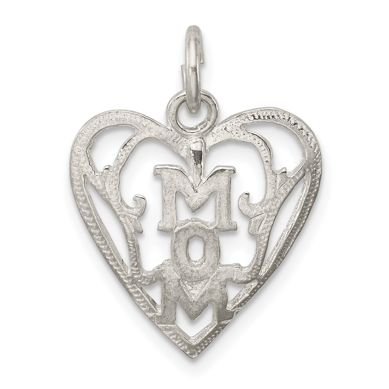 Sterling Silver Mom in Heart Pendant Main image