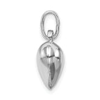 Puffed Heart Charm in Sterling Silver