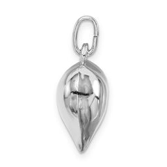 Sophia Jewelers Sterling Silver 925 Puffed Heart Charm Polished Elegant Finish