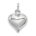 Sophia Jewelers Sterling Silver 925 Puffed Heart Charm Polished Elegant Finish