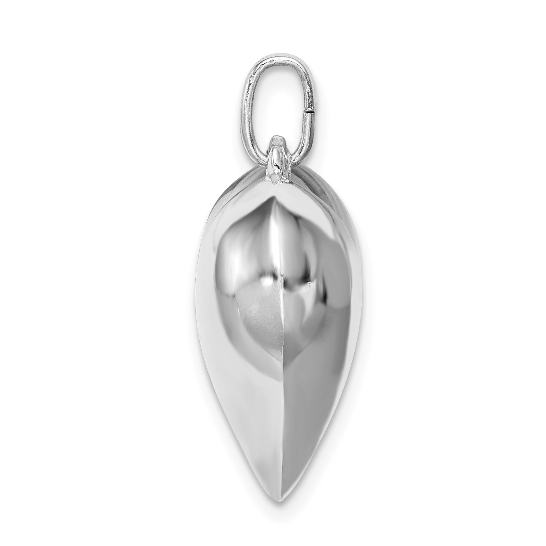 Sterling Silver 925 Heart Pendant with Rhodium Polished Handmade Charm Secondary image