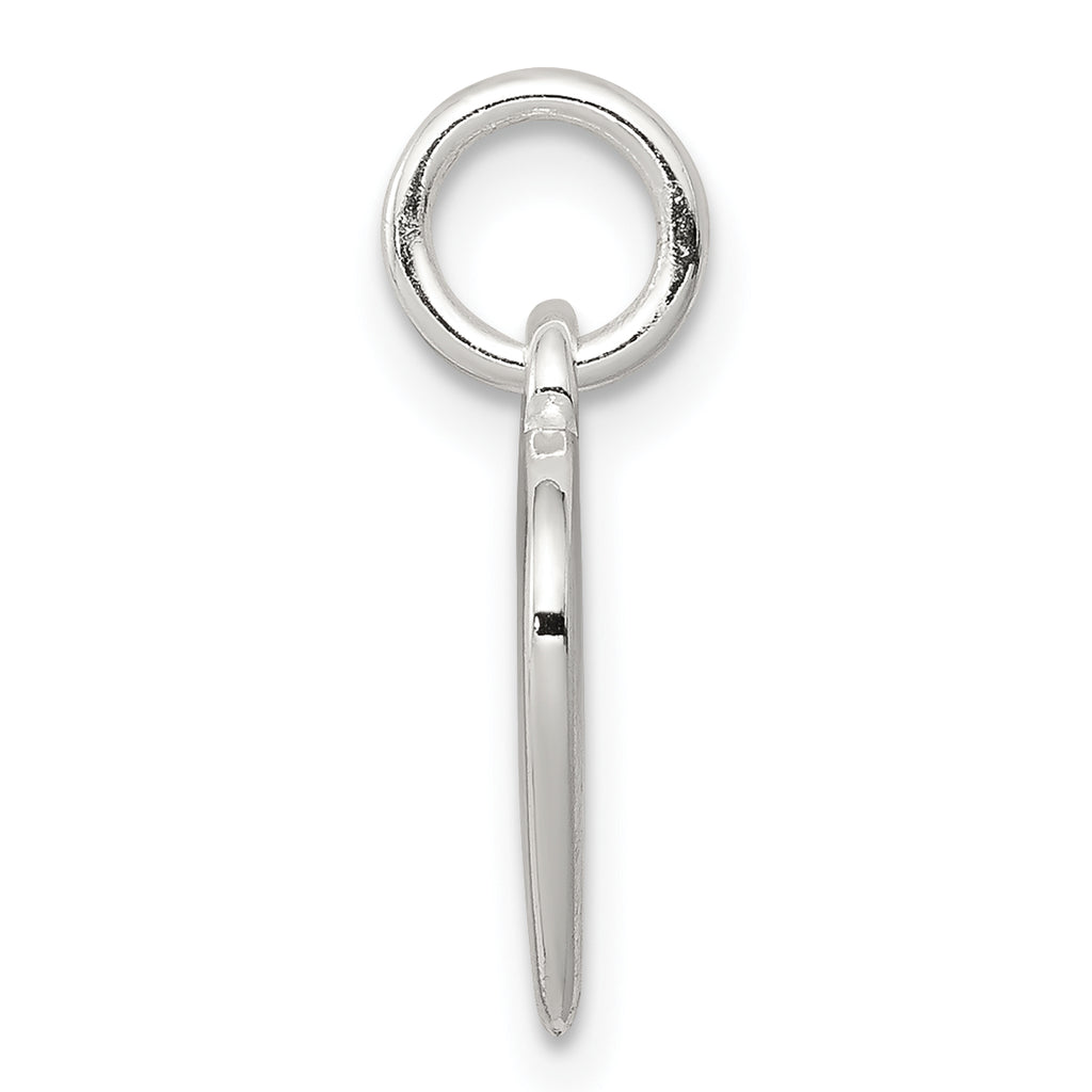 Sterling Silver 925 Love Heart Charm with Polished Anti-Tarnish Finish