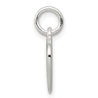 Sterling Silver 925 Love Heart Charm with Polished Anti-Tarnish Finish