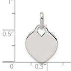 Sophia Jewelers Sterling Silver 925 Heart Pendant Anti-Tarnish Polished Finish