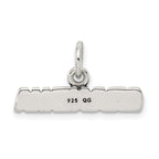Sterling Silver 925 Grandma Charm with Polished Antique Finish