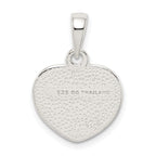 Sophia Jewelers Sterling Silver Princess Heart Pendant with Enamel Finish