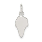 Sterling Silver 925 Ice Cream Cone Charm with Pink and Green Crystals