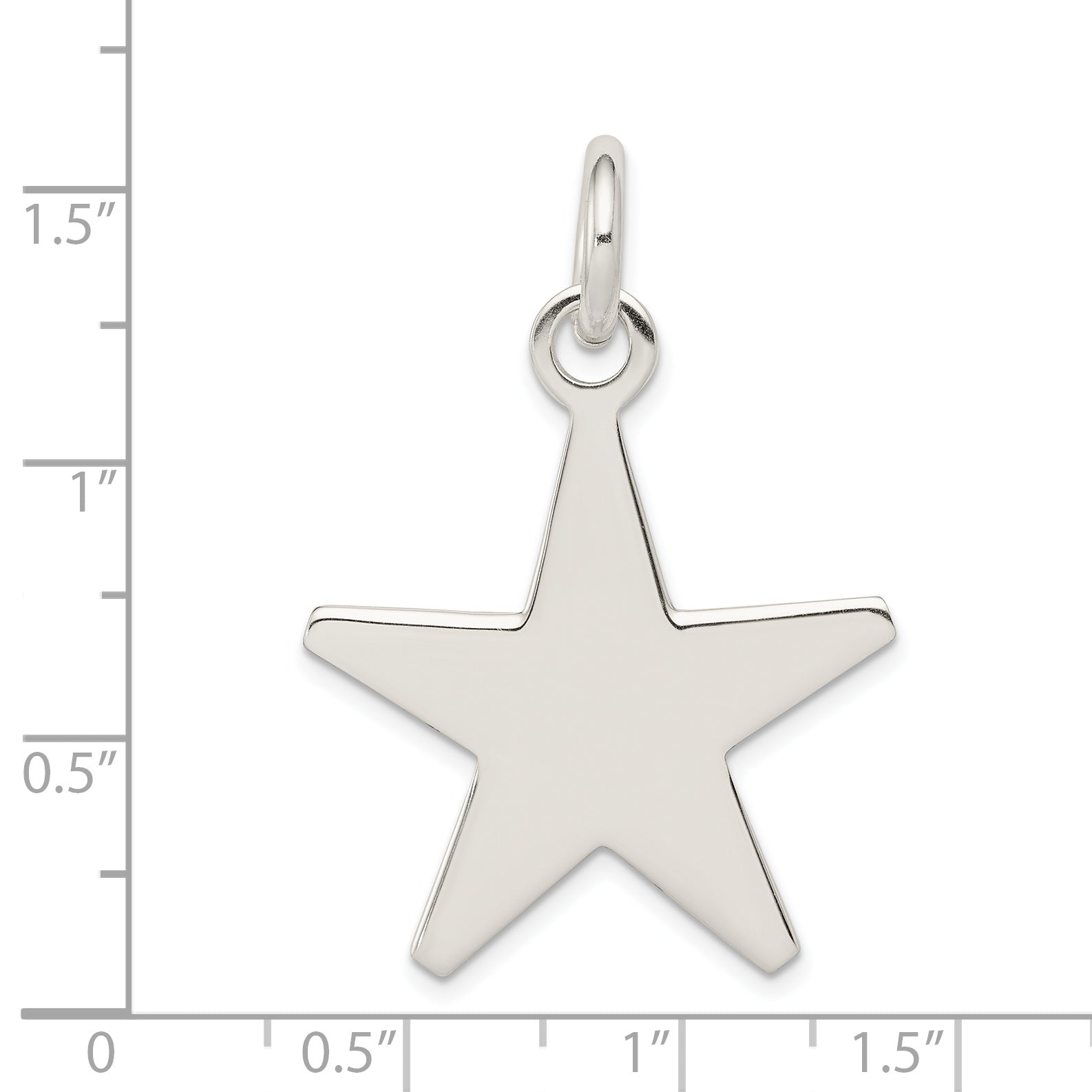 Men's 925 Sterling Silver Star Pendant with Anti-Tarnish Coating