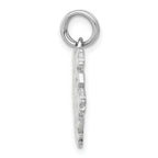 Sophia Jewelers Sterling Silver Snowflake Charm with Rhodium Enamel Finish