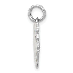 Sophia Jewelers Sterling Silver Snowflake Charm with Rhodium Enamel Finish