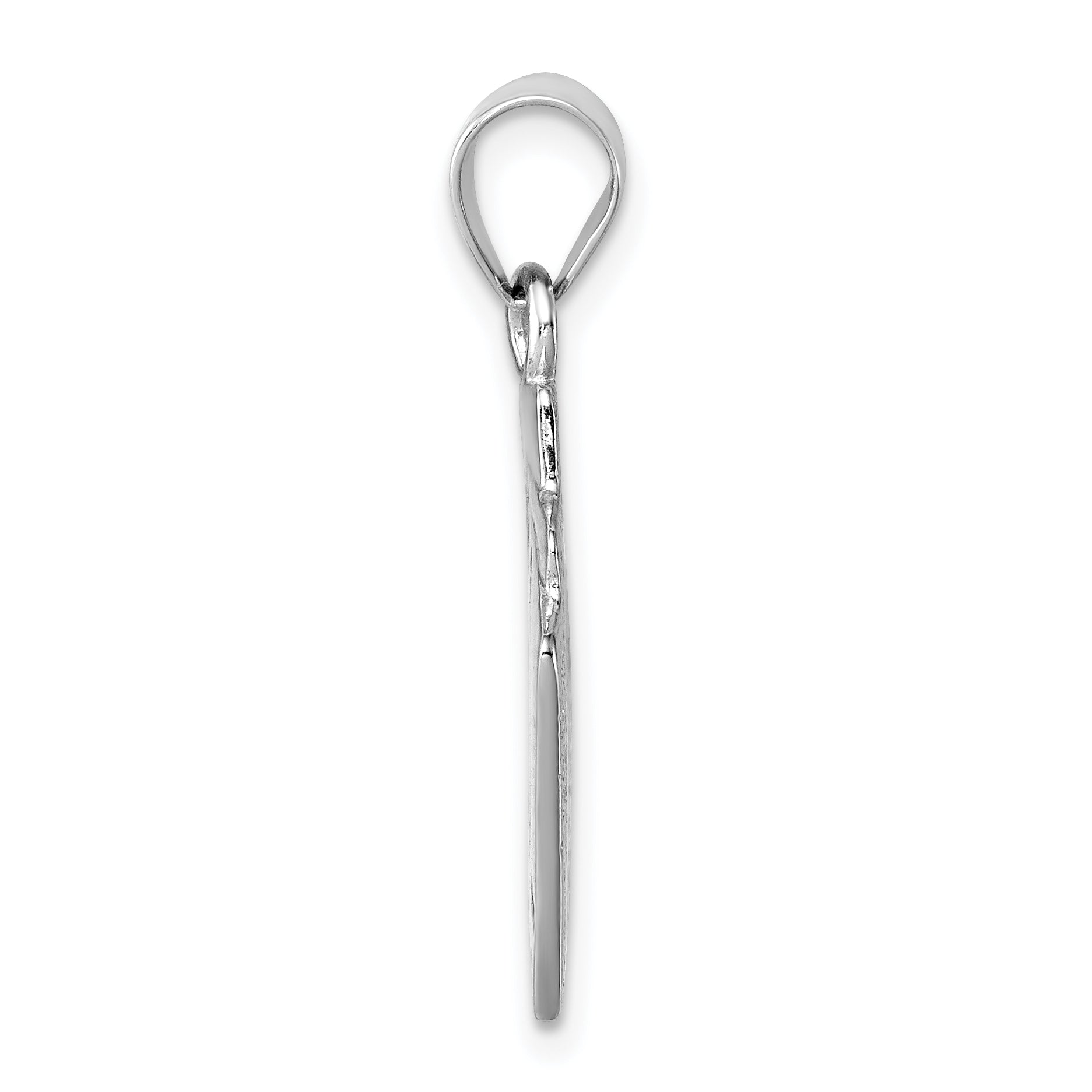 Sterling Silver 925 Polished Enamel Royal Flush Men's Pendant