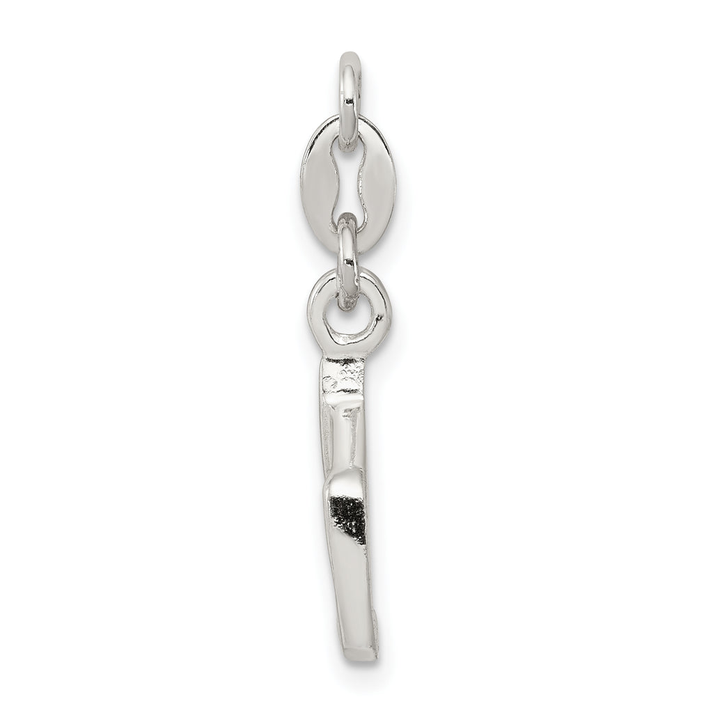 Sophia Jewelers 925 Sterling Silver Music Note Charm with Polished Finish