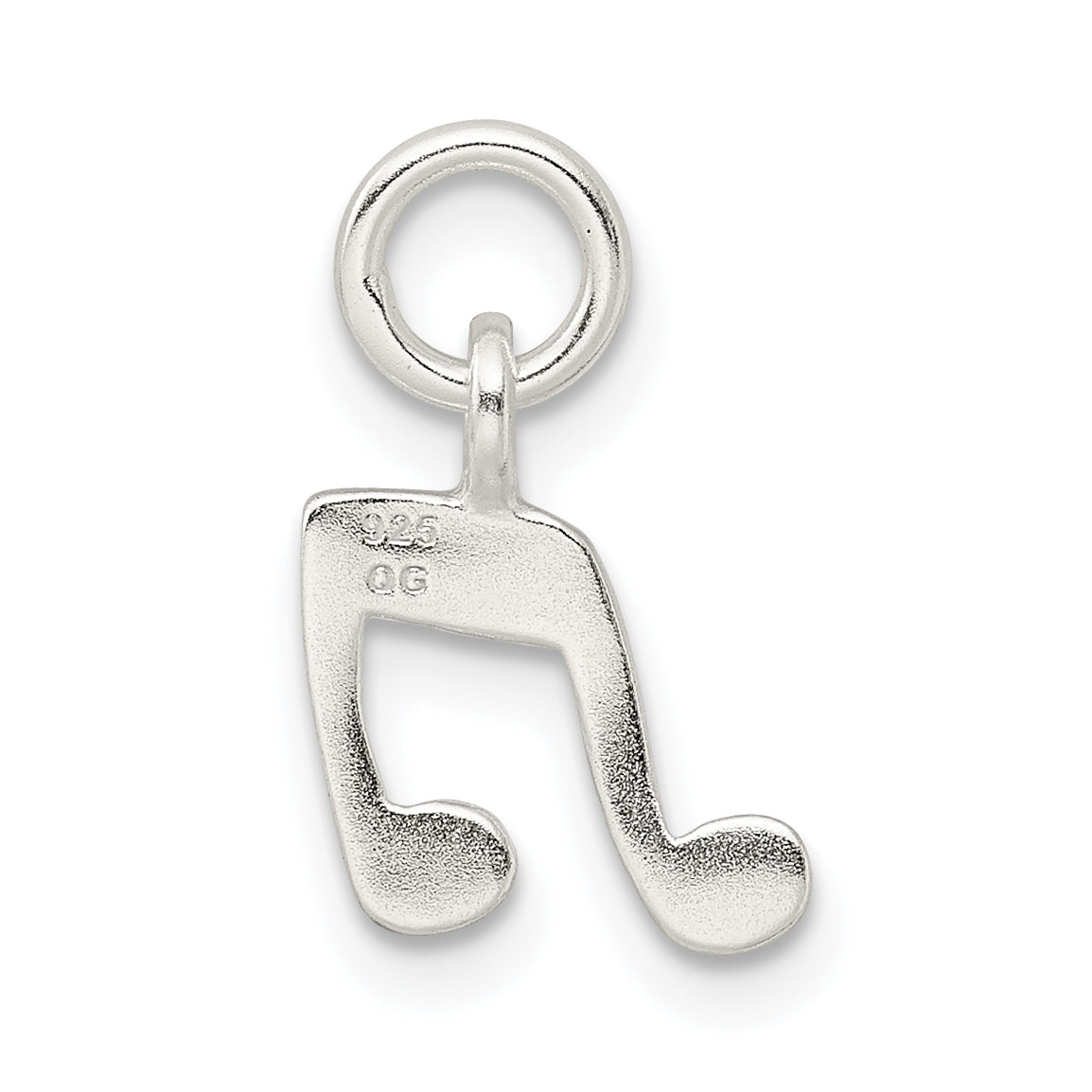 Sterling Silver 925 Music Note Charm with Polished Anti-Tarnish Finish