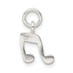 Sterling Silver 925 Music Note Charm with Polished Anti-Tarnish Finish