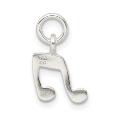 Sterling Silver 925 Music Note Charm with Polished Anti-Tarnish Finish